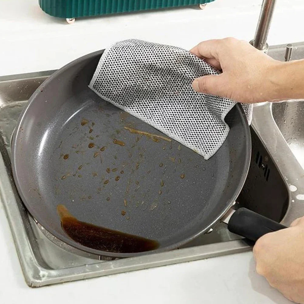 Double-Layer Oil-Free Steel Wire Rag Non-stick Oil Dish Soft Cleaning Rag For Pot Dish Pan
Double-Layer Oil-Free Steel Wire Rag Non-stick Oil Dish Soft Cleaning Rag For Pot Dish Pan
