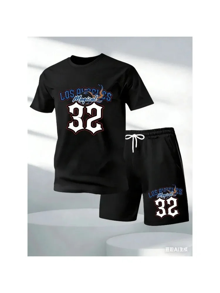 Two Pieces Set New York Number 32 Prints T-Shirts Pants Mens O-Neck Oversized Soft Tops High Waisted Pocket Male Shorts Suit
Two Pieces Set New York Number 32 Prints T-Shirts Pants Mens O-Neck Oversized Soft Tops High Waisted Pocket Male Shorts Suit