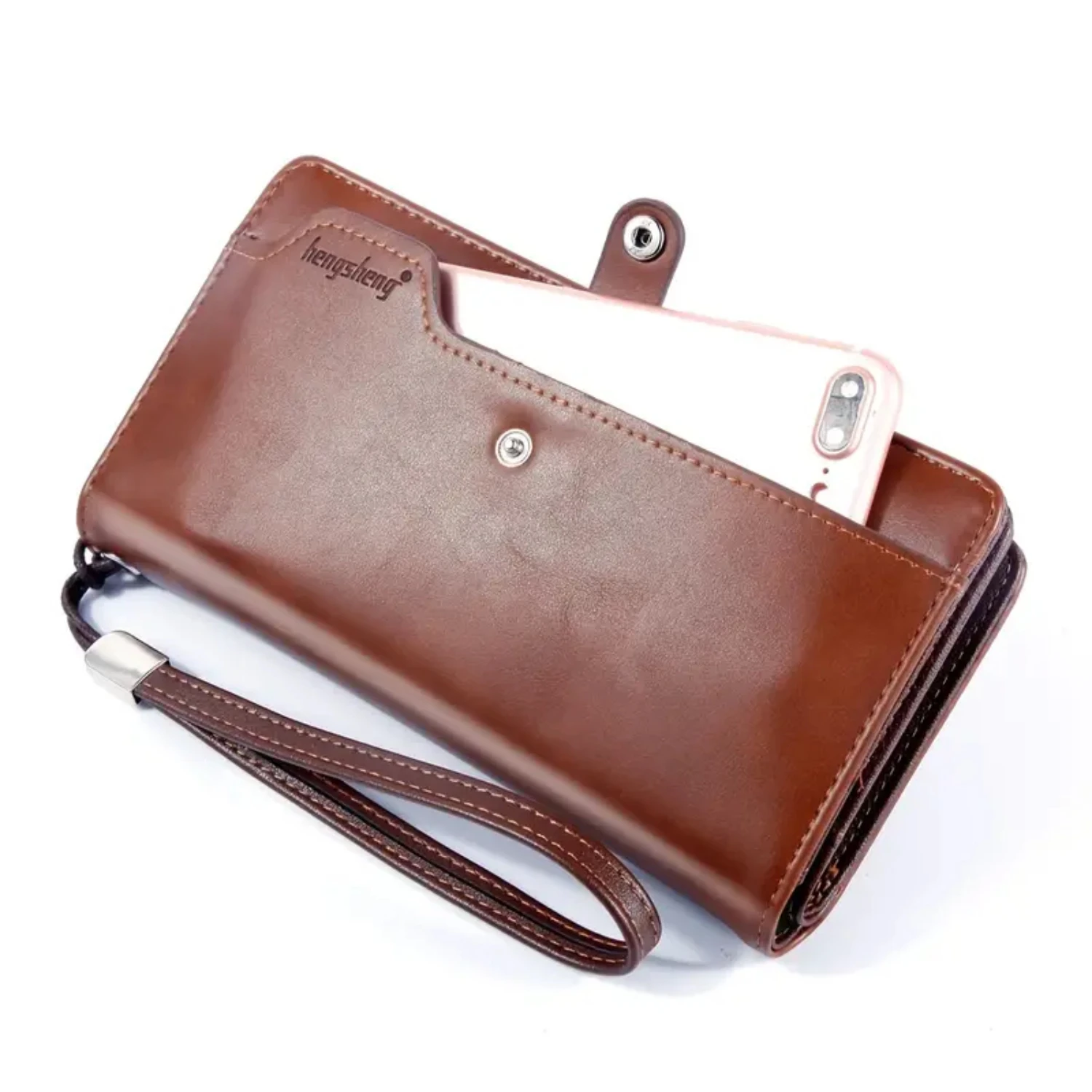 Luxurious High Quality Men's Large Capacity Leather Long Wallet Handbag with Card Holder and Phone Case - Stylish Clutch
Luxurious High Quality Men's Large Capacity Leather Long Wallet Handbag with Card Holder and Phone Case - Stylish Clutch