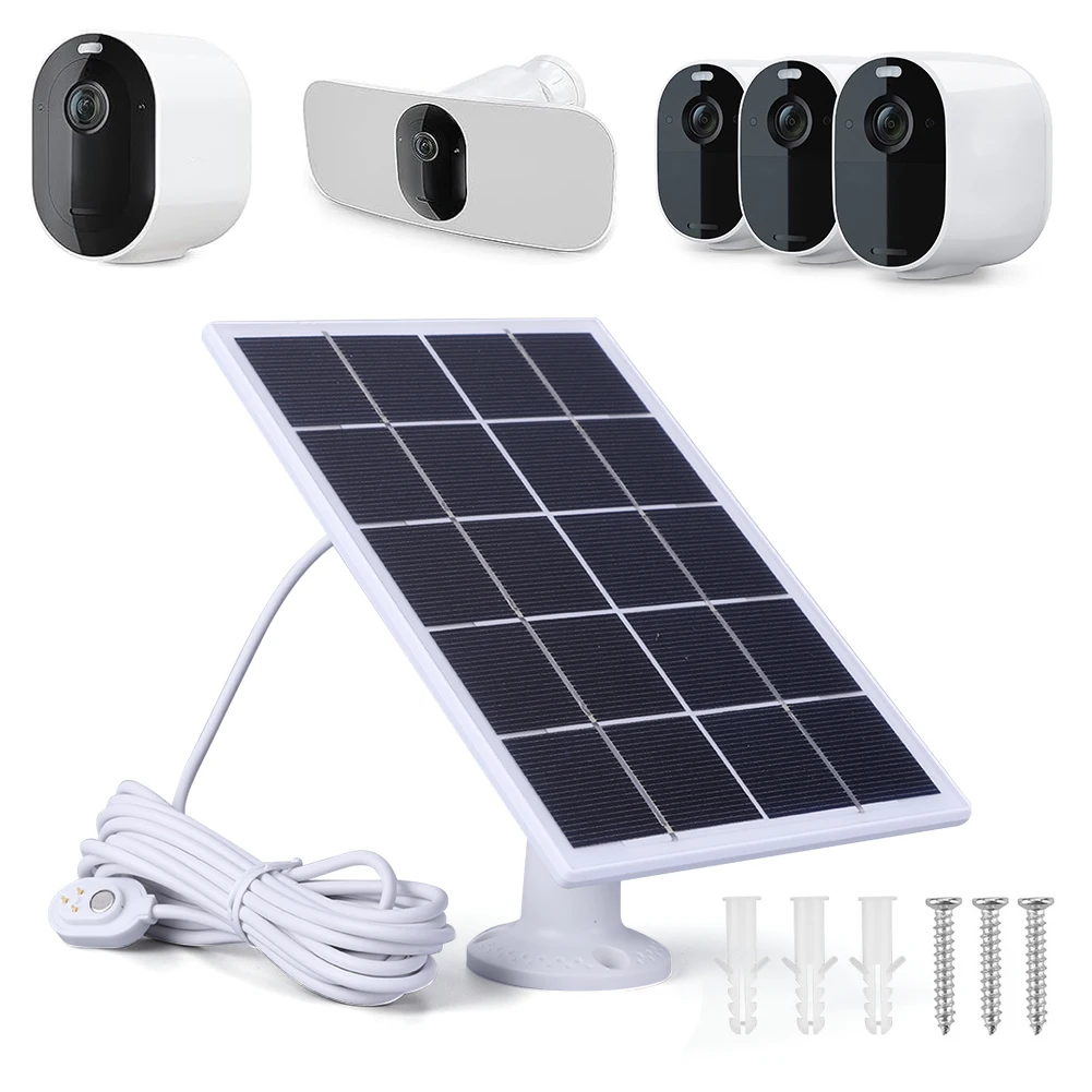 5V 10W Solar Panel Charger IP65 Waterproof Camera Solar Panel Charger 9.8Ft/3M Cable for Arlo Ultra/Ultra 2/Pro 5S/Pro 4/Pro 3
5V 10W Solar Panel Charger IP65 Waterproof Camera Solar Panel Charger 9.8Ft/3M Cable for Arlo Ultra/Ultra 2/Pro 5S/Pro 4/Pro 3
