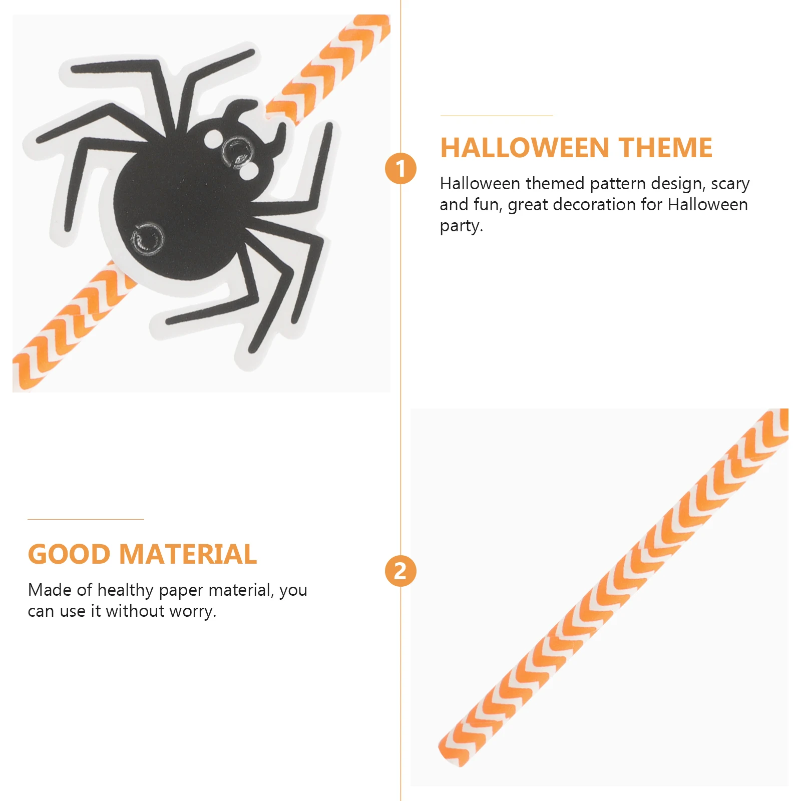 24 Pcs Halloween Spider Straws Decorations for Party Drinking Paper Supplies Cocktail Cake Decor Festive DIY Accessories
24 Pcs Halloween Spider Straws Decorations for Party Drinking Paper Supplies Cocktail Cake Decor Festive DIY Accessories