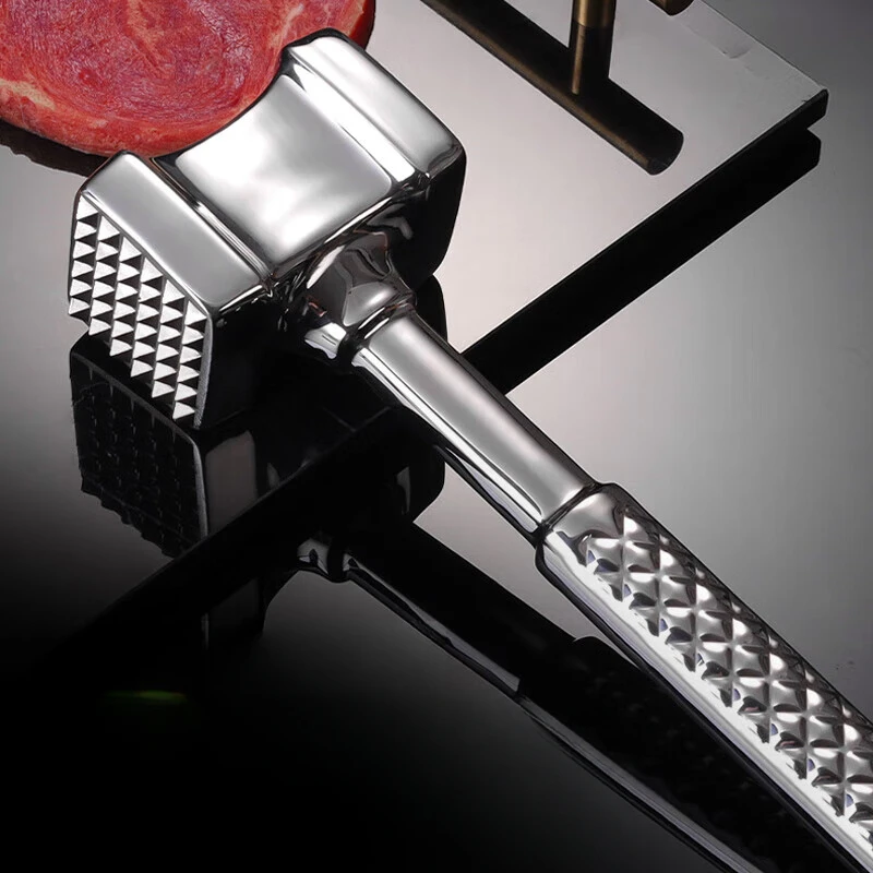 Stainless steel hammer household kitchen gadget meat hammer steak hammer artifact, zinc alloy round meat loosening
Stainless steel hammer household kitchen gadget meat hammer steak hammer artifact, zinc alloy round meat loosening