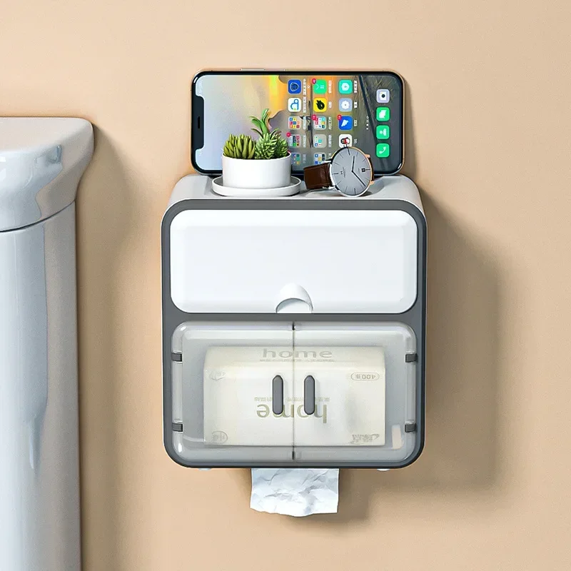 Paper towel box without punching, waterproof paper drawer, roll paper storage rack toilet holder white toilet holder
Paper towel box without punching, waterproof paper drawer, roll paper storage rack toilet holder white toilet holder