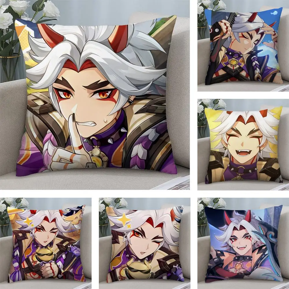 Arataki Itto Genshin Game Cushion Cover Square Pillow Bedroom Sofa Leisure Comfort Living Room Home Decoration 40X40
Arataki Itto Genshin Game Cushion Cover Square Pillow Bedroom Sofa Leisure Comfort Living Room Home Decoration 40X40