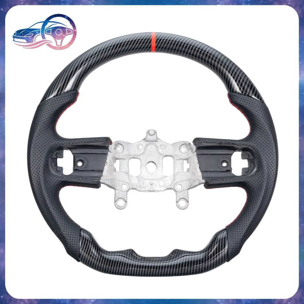 For Jeep 2017-2024 Red Center Marker Carbon Fiber Steering Wheel Half Perforated Leather Red Stitch Sport Mod Wheel
For Jeep 2017-2024 Red Center Marker Carbon Fiber Steering Wheel Half Perforated Leather Red Stitch Sport Mod Wheel