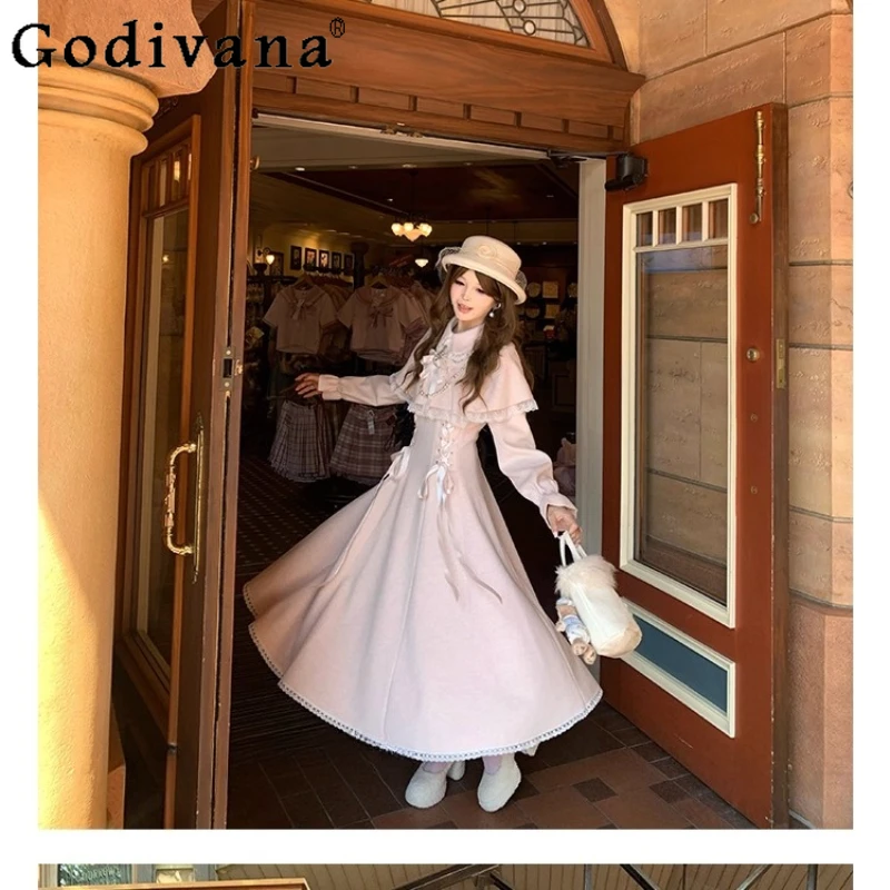Clear Series Pink Autumn Winter Dress for Ladies Long Sleeve Japanese Style Thickened Dress Women's Lolita Sweet Princess Dress
Clear Series Pink Autumn Winter Dress for Ladies Long Sleeve Japanese Style Thickened Dress Women's Lolita Sweet Princess Dress