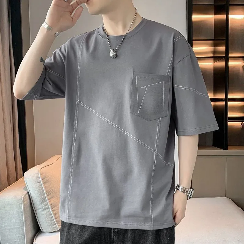Men's 100% Cotton Pocket T Shirt Loose Casual American Style Short Sleeve Tee Streetwear Fashion Tops
Men's 100% Cotton Pocket T Shirt Loose Casual American Style Short Sleeve Tee Streetwear Fashion Tops