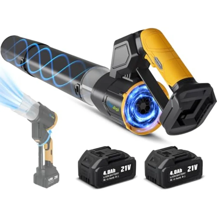 Electric Leaf Blower Cordless 180° Rotatable 2 Batteries and Charger Handheld Leaf Blowers for Lawn Care 4 Speed Mode Portable
Electric Leaf Blower Cordless 180° Rotatable 2 Batteries and Charger Handheld Leaf Blowers for Lawn Care 4 Speed Mode Portable