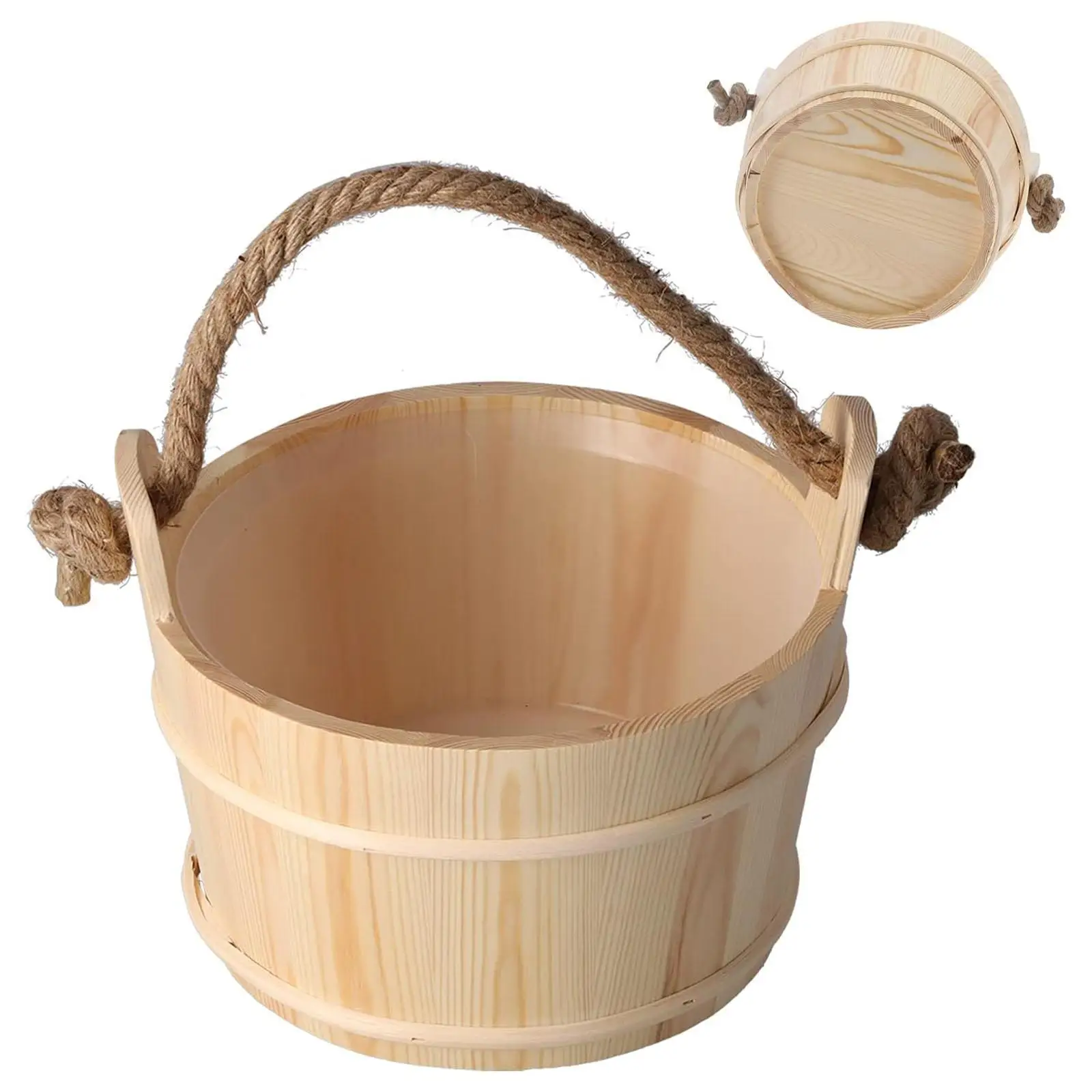 Solid Wood Sauna Bucket 4L Capacity Bath Pail Versatile Spa Accessory for Home Bathroom Winter Sauna Room
Solid Wood Sauna Bucket 4L Capacity Bath Pail Versatile Spa Accessory for Home Bathroom Winter Sauna Room