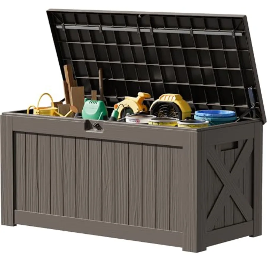 Resin Deck Box, Large Outdoor Storage Box Waterproof and Lockable for Garden, Patio, Pools
Resin Deck Box, Large Outdoor Storage Box Waterproof and Lockable for Garden, Patio, Pools