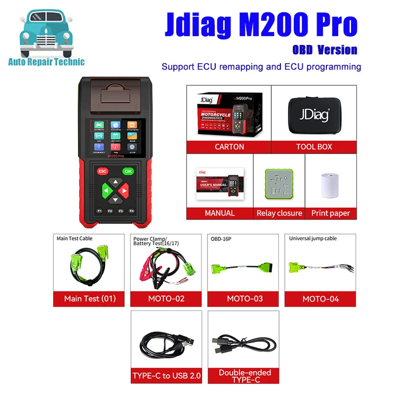 New arrivals JDiag M200 Pro ECU Remap ECU Program Universal obd2 motorcycle scanner Free Update M200Pro Motorcycle diagnostics
New arrivals JDiag M200 Pro ECU Remap ECU Program Universal obd2 motorcycle scanner Free Update M200Pro Motorcycle diagnostics