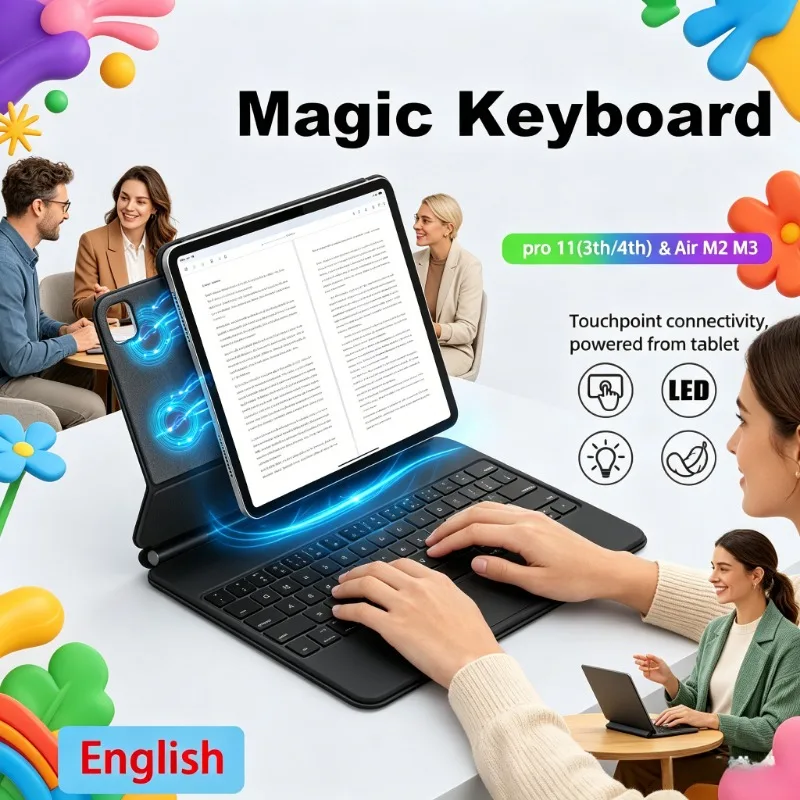 2025 New Pogo Pin Smart Keyboard Trackpad Case For IPad Air 11 M3 IPad Pro 11 4/5 Gen Air 4 5 10.9
2025 New Pogo Pin Smart Keyboard Trackpad Case For IPad Air 11 M3 IPad Pro 11 4/5 Gen Air 4 5 10.9