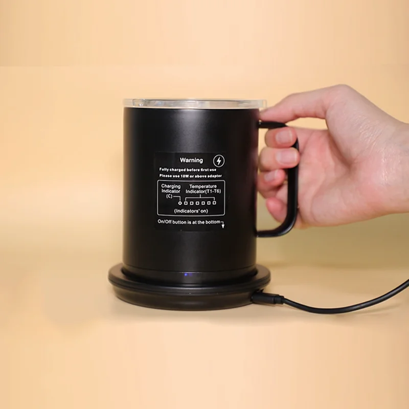 Temperature Control Smart Mug Business Fashion 14 Oz Black 1.5 Hour Battery Life Thermo Warmer Wireless Heated Coffee Cup
Temperature Control Smart Mug Business Fashion 14 Oz Black 1.5 Hour Battery Life Thermo Warmer Wireless Heated Coffee Cup