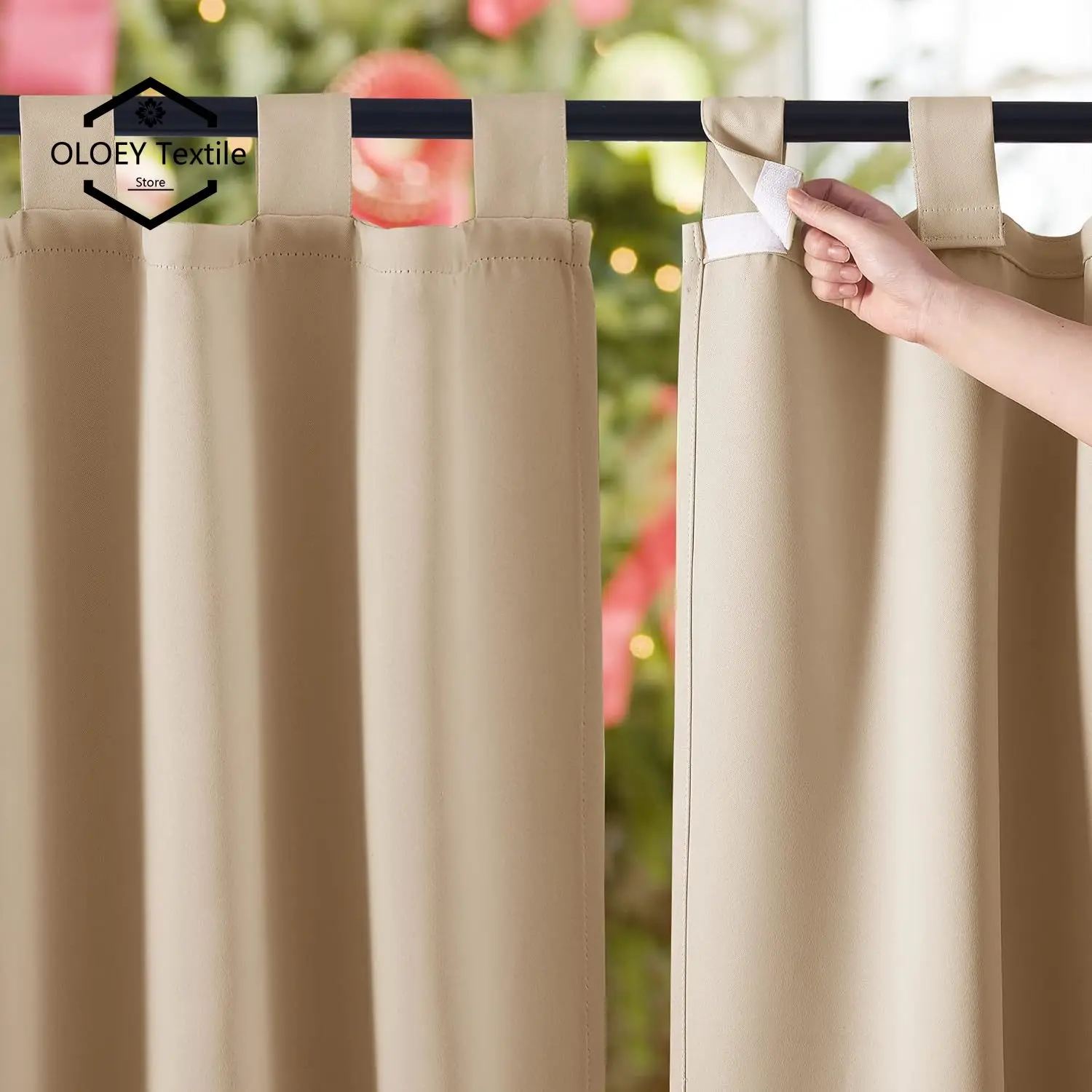 Detachable Tab Top Outdoor curtain, Waterproof Blackout Drape for Patio Porch Pergola, Cabana, Sun Room Deck, Custom Size
Detachable Tab Top Outdoor curtain, Waterproof Blackout Drape for Patio Porch Pergola, Cabana, Sun Room Deck, Custom Size