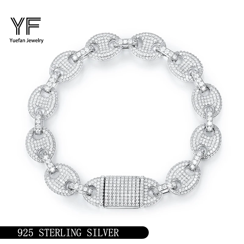 S925 Silver Moissanite Cuban Link Bracelet 6~7.5inch HipHop Style Jewelry Personalized customization Valentine's Day Gift
S925 Silver Moissanite Cuban Link Bracelet 6~7.5inch HipHop Style Jewelry Personalized customization Valentine's Day Gift