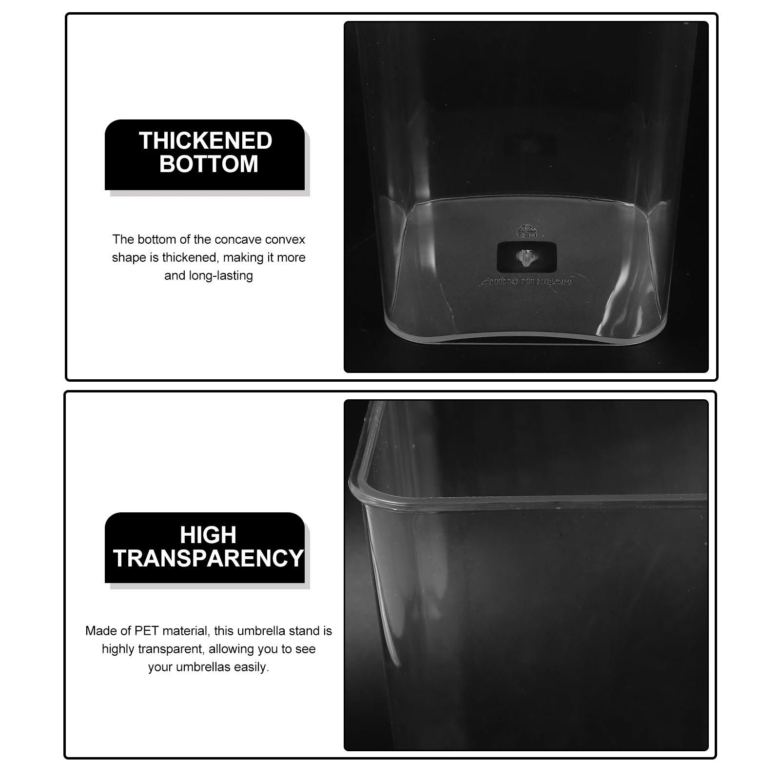 1pc Clear PET Stand Storage Bucket Leak Proof High Umbrella Storage Bucket Transparency Umbrella Holder Home Organizer
1pc Clear PET Stand Storage Bucket Leak Proof High Umbrella Storage Bucket Transparency Umbrella Holder Home Organizer