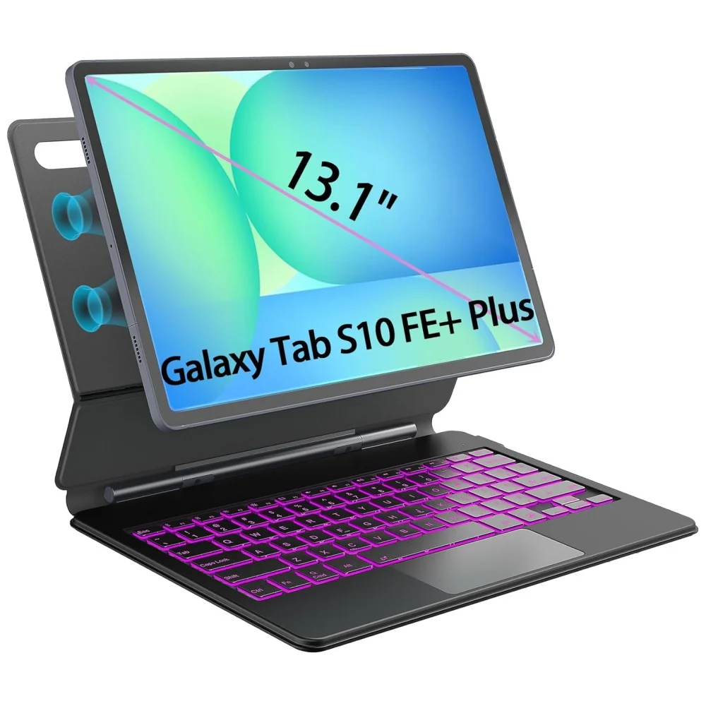 Magic Style Keyboard Case for Samsung Galaxy Tab S10 FE+ Plus 13.1" 2025 with S-Pen Holder Floating Cantilever Magnetic Stand
Magic Style Keyboard Case for Samsung Galaxy Tab S10 FE+ Plus 13.1" 2025 with S-Pen Holder Floating Cantilever Magnetic Stand