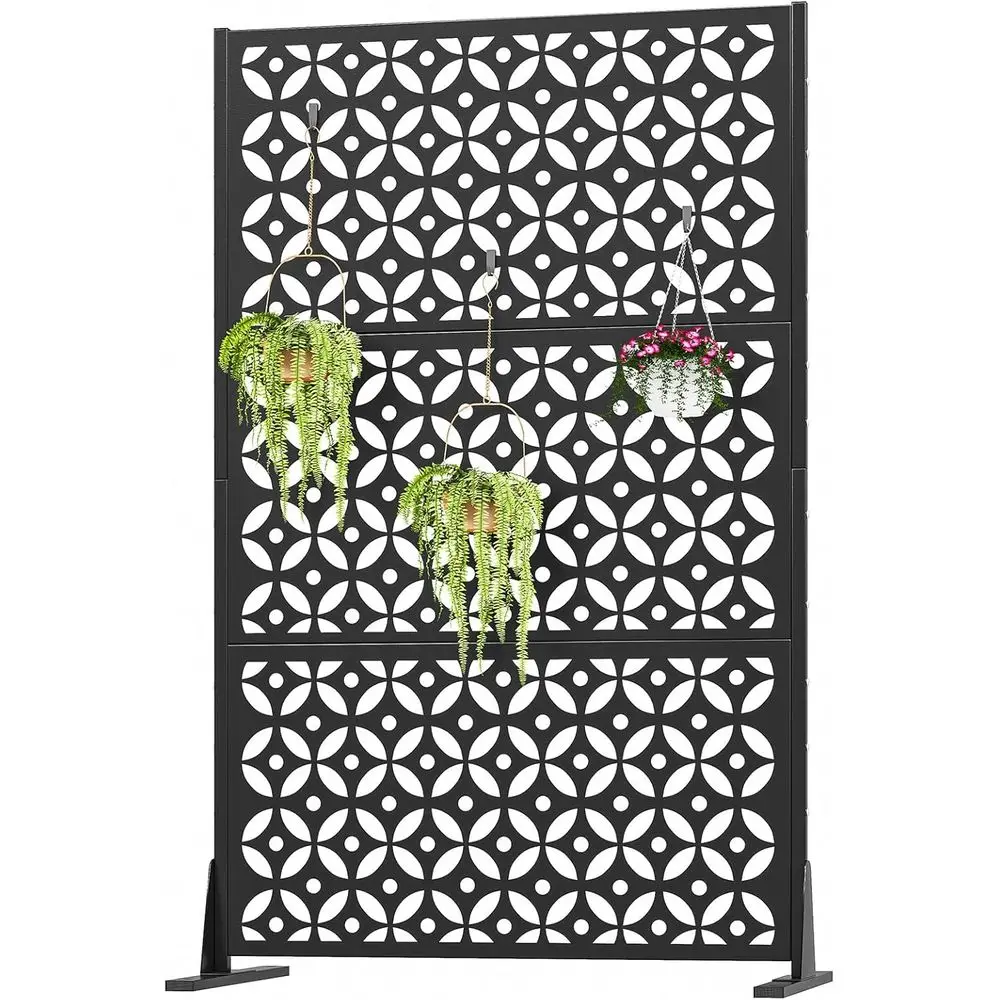 Outdoor Metal Privacy Sn with Stand 72" H x 46" W reestanding Decorative Privacy ence and Garden Divider, Portable Divider Sns o
Outdoor Metal Privacy Sn with Stand 72" H x 46" W reestanding Decorative Privacy ence and Garden Divider, Portable Divider Sns o