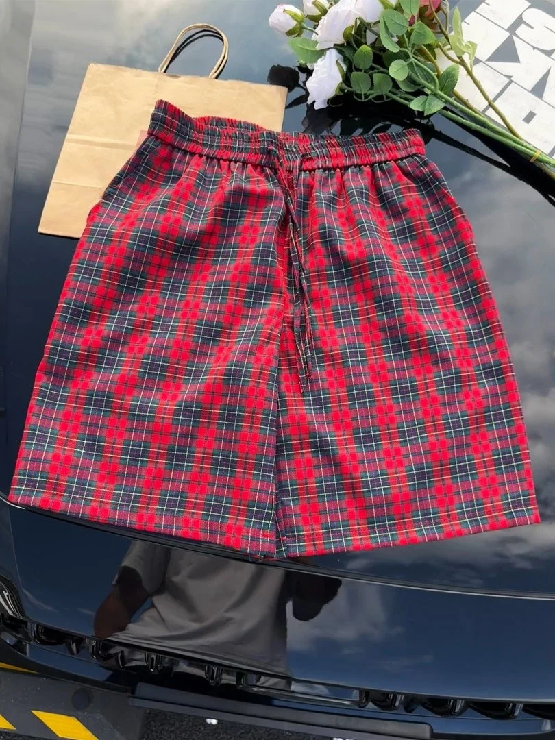 Red Plaid Short Shorts Men's Summer Thin Lazy Style Couple Pants High-End Sensation Sport Beach Five-Part Pants
Red Plaid Short Shorts Men's Summer Thin Lazy Style Couple Pants High-End Sensation Sport Beach Five-Part Pants