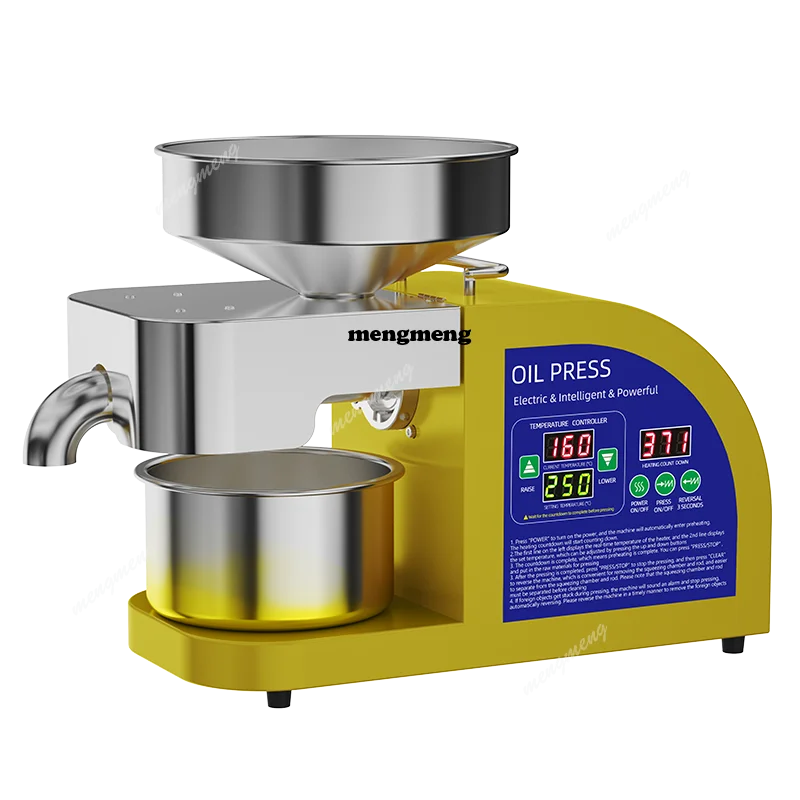 304 Stainless Steel Oil Press Machine | 220V Commercial & Home Use |95% Oil Yield |for Peanut/Sesame/Coconut |Automatic Heating
304 Stainless Steel Oil Press Machine | 220V Commercial & Home Use |95% Oil Yield |for Peanut/Sesame/Coconut |Automatic Heating