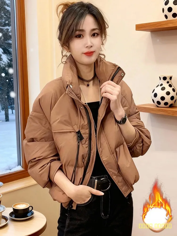 Утепленная хлопковая куртка Ele ort для женщин, зимнее пальто, утепленная подкладка, высококачественный шик, корейский свободный крой
Утепленная хлопковая куртка Ele ort для женщин, зимнее пальто, утепленная подкладка, высококачественный шик, корейский свободный крой