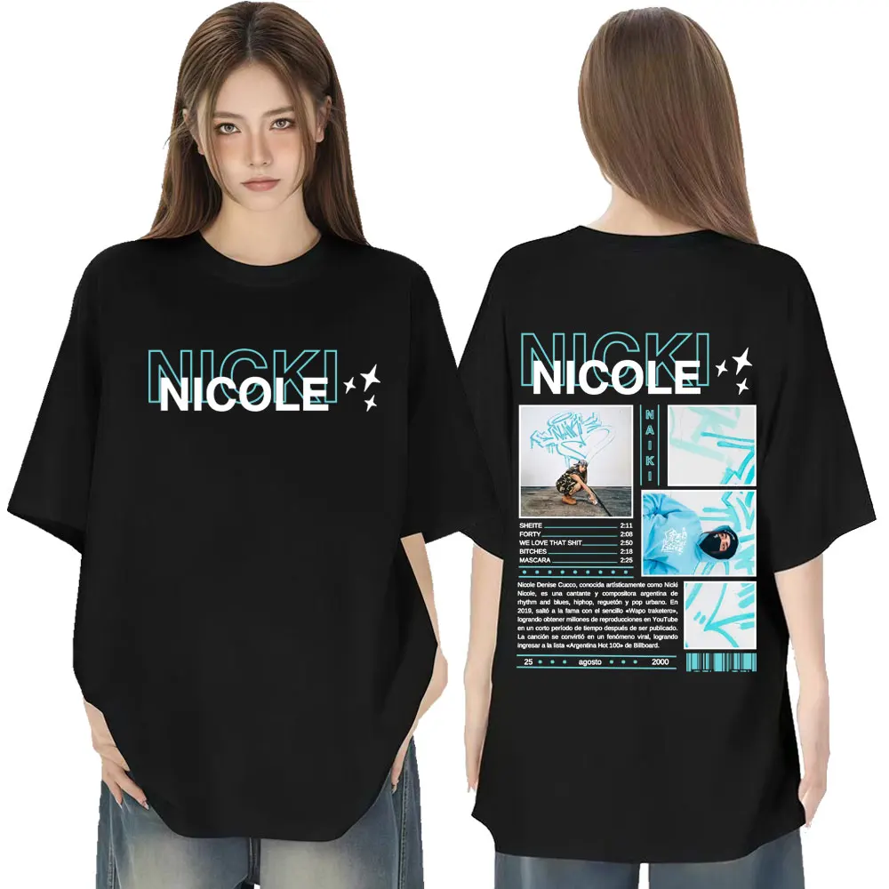 Рэпер Nicki Nicole Tour 2025 Графические футболки Мужчины Женщины Harajuku Хип-хоп High Street Футболки Повседневная Эстетическая Модная футболка
Рэпер Nicki Nicole Tour 2025 Графические футболки Мужчины Женщины Harajuku Хип-хоп High Street Футболки Повседневная Эстетическая Модная футболка