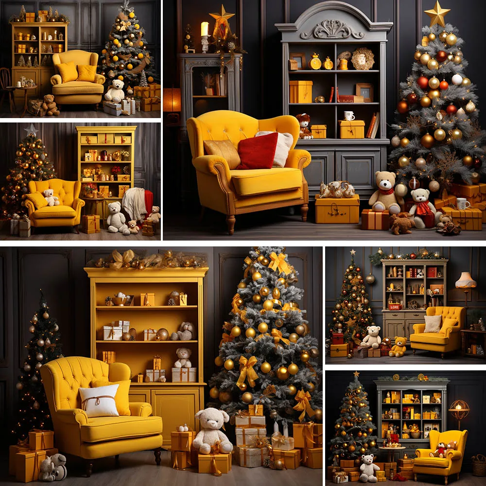 Mocsicka Christmas Photography Background Indoor Xmas Tree Yellow Sofa Bear Baby Kids Portrait Photo Backdrop Photo Studio Props
Mocsicka Christmas Photography Background Indoor Xmas Tree Yellow Sofa Bear Baby Kids Portrait Photo Backdrop Photo Studio Props