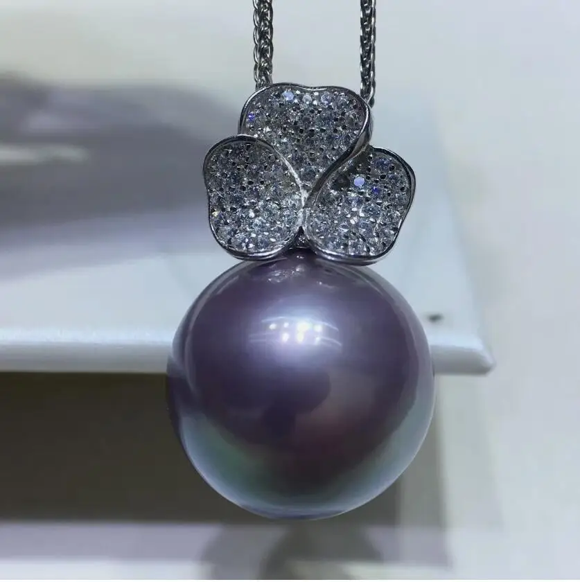 gorgeous huge 11mm south sea round lavender pearl pendant 925s
gorgeous huge 11mm south sea round lavender pearl pendant 925s