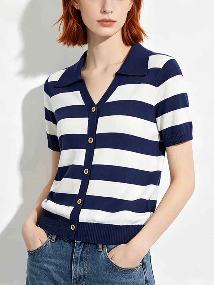 CaraCLUB plus Size Casual Loose Striped V-Neck Short Sleeve T-Shirt Women's Summer Fashion Slimming Top Breathable Comfortable
CaraCLUB plus Size Casual Loose Striped V-Neck Short Sleeve T-Shirt Women's Summer Fashion Slimming Top Breathable Comfortable