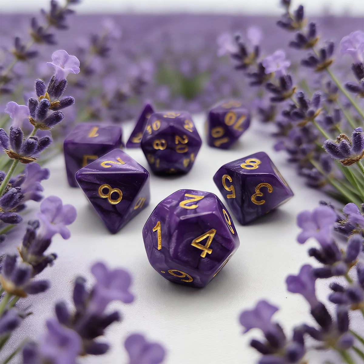 7pcs Dice Set with Mysterious Purple Texture for Tabletop Games Enchanted Festival Gift for Parties
7pcs Dice Set with Mysterious Purple Texture for Tabletop Games Enchanted Festival Gift for Parties