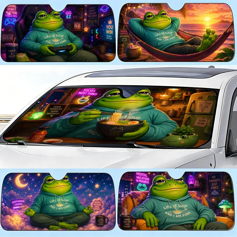 Feels Good Man Frog Sun Visor Car Windshield Sun Shade Front Window Sunshade UV Block Heat Insulation Cover Parasol
Feels Good Man Frog Sun Visor Car Windshield Sun Shade Front Window Sunshade UV Block Heat Insulation Cover Parasol