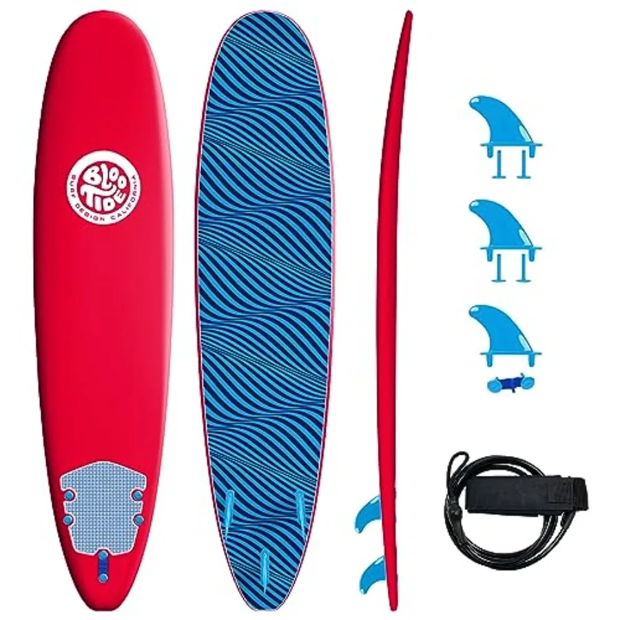 8ft Surfboard Soft top Red with Blue Wavizm Design Bottom Graphic
8ft Surfboard Soft top Red with Blue Wavizm Design Bottom Graphic
