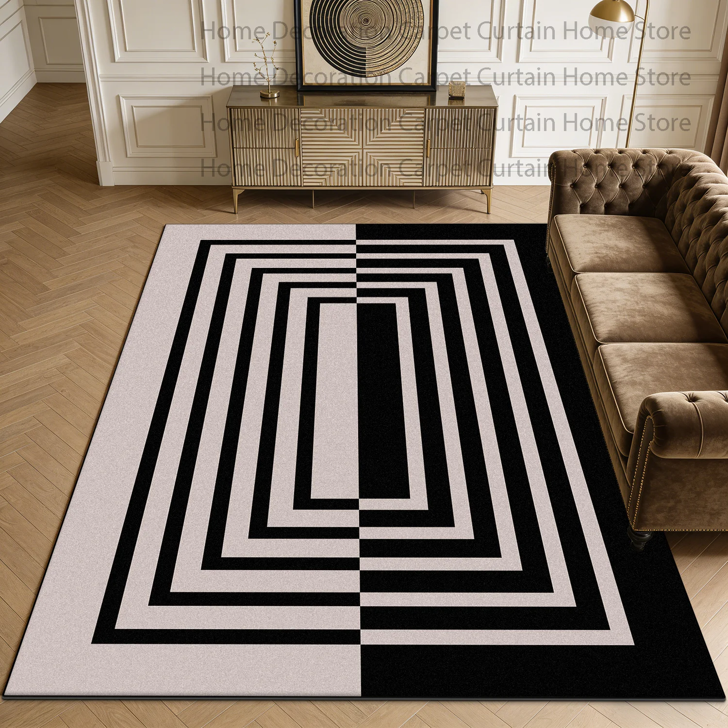 Black White Light Luxury Carpets Geometric Living Room Decoration Bedroom Bedside Rugs Non-slip Large Area Floor Mat Washable
Black White Light Luxury Carpets Geometric Living Room Decoration Bedroom Bedside Rugs Non-slip Large Area Floor Mat Washable