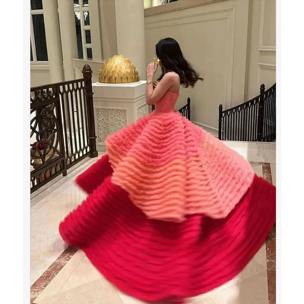 OIMG Evening Gowns for Women Pink /Red Colorful Long Wedding Party Dresses Tulle Floor Length Elegant Tiered Bridal Prom Dress
OIMG Evening Gowns for Women Pink /Red Colorful Long Wedding Party Dresses Tulle Floor Length Elegant Tiered Bridal Prom Dress