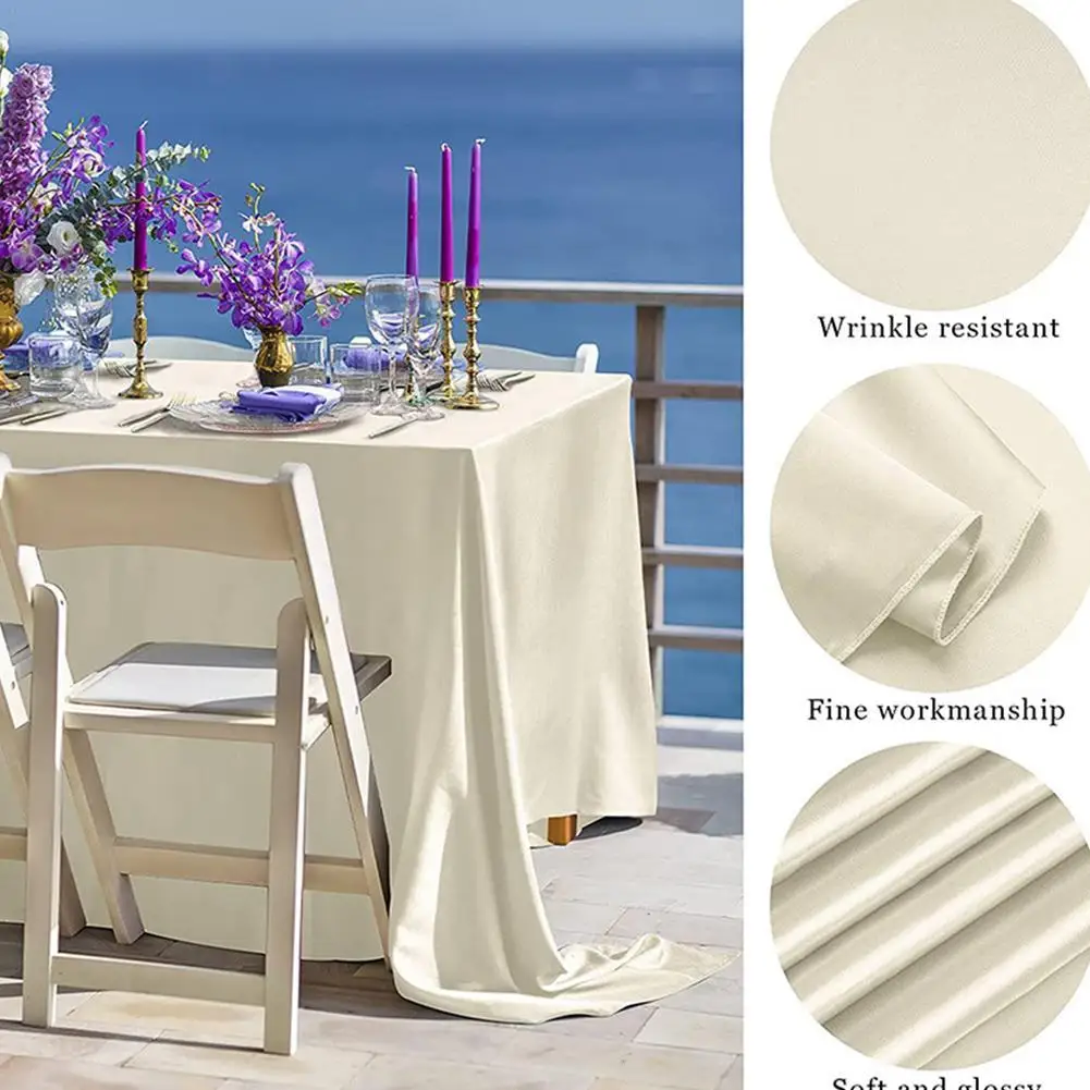 Tablecloth Wedding Banquet Decoration Satin Luxury Smooth Comfortable Restaurant Home Table Decoration Table Skirt
Tablecloth Wedding Banquet Decoration Satin Luxury Smooth Comfortable Restaurant Home Table Decoration Table Skirt