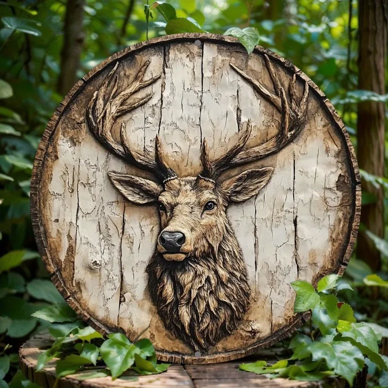 Deer Theme Round Aluminum Metal Sign, , Ideal for Home, Office Decor, Party Decoration, Valentine'S Day & Holiday Gift
Deer Theme Round Aluminum Metal Sign, , Ideal for Home, Office Decor, Party Decoration, Valentine'S Day & Holiday Gift