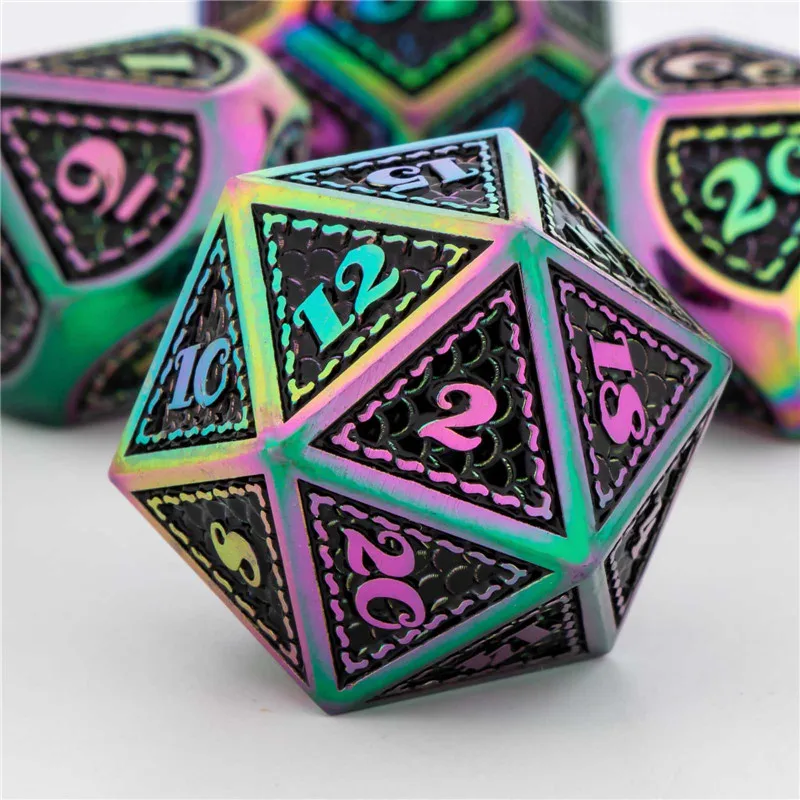 Набор костей KERWELLSI DND D & D, черные полигедрические металлические кости ручной работы для ролевых игр D20 D12 D10 D8 D6 D4
Набор костей KERWELLSI DND D & D, черные полигедрические металлические кости ручной работы для ролевых игр D20 D12 D10 D8 D6 D4