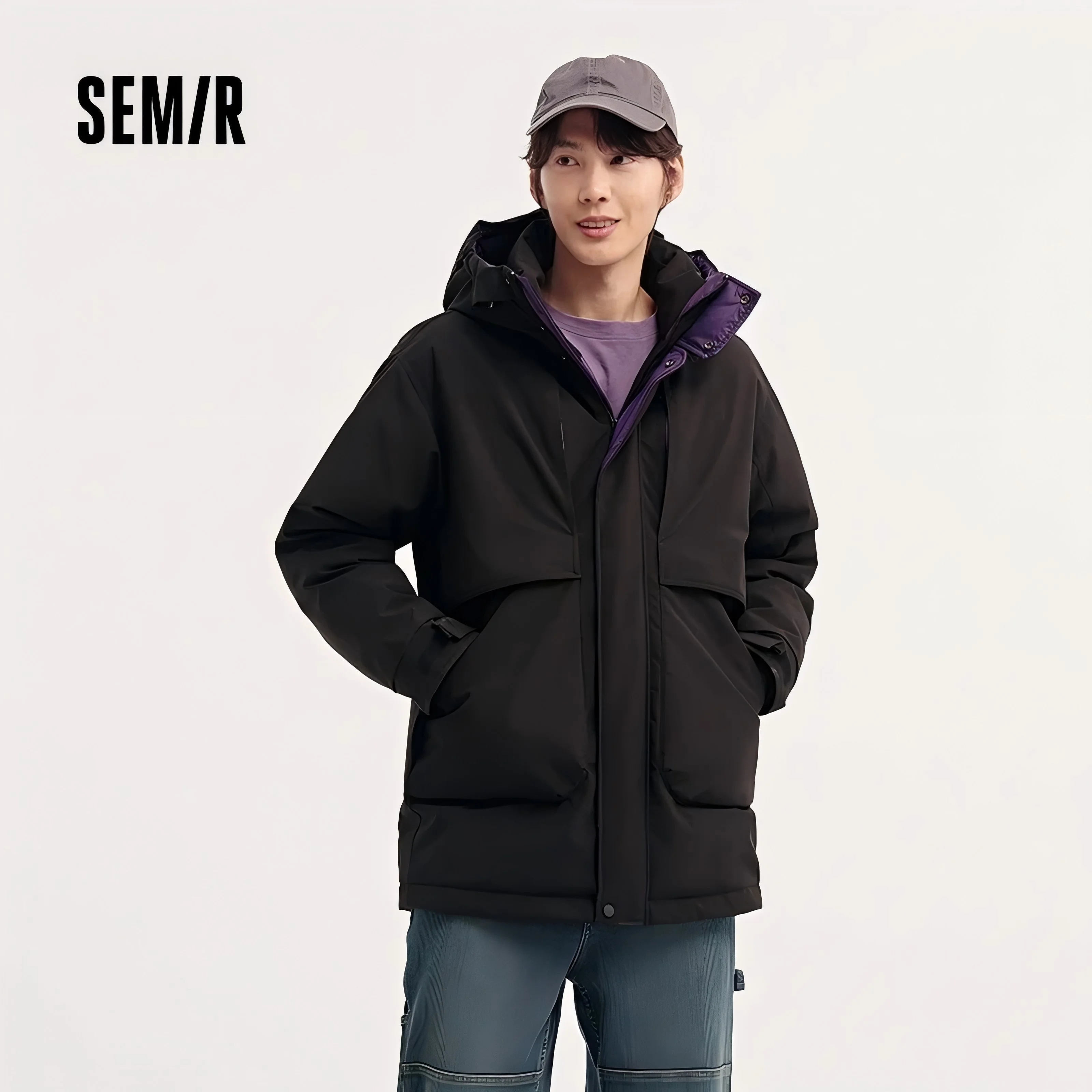 Semir Мужская свободная верхняя одежда средней длины, новинка 2023 года, зимнее ветрозащитное трехстойкое теплое повседневное пальто, мужская одежда, повседневная одежда 
Semir Мужская свободная верхняя одежда средней длины, новинка 2023 года, зимнее ветрозащитное трехстойкое теплое повседневное пальто, мужская одежда, повседневная одежда