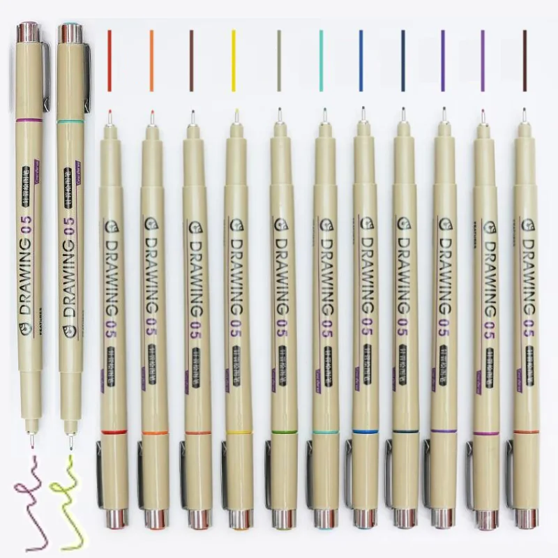 12COLORS/12PACK Fine-Line Manga Markers for Manga Draw Sketching Needle Pen Hook Line Pen Art Supplies Sketch Stationery Set
12COLORS/12PACK Fine-Line Manga Markers for Manga Draw Sketching Needle Pen Hook Line Pen Art Supplies Sketch Stationery Set