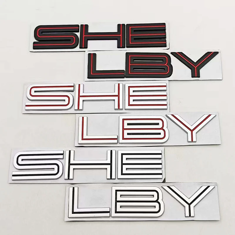 3D Metal Black Silver Red Car Sticker Letters SHELBY Logo Emblem Rear Trunk Badge For Ford Mustang SHELBY GT Auto Accessories
3D Metal Black Silver Red Car Sticker Letters SHELBY Logo Emblem Rear Trunk Badge For Ford Mustang SHELBY GT Auto Accessories