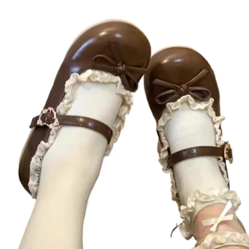 New Round Head Shallow Mouth Butterfly Knot Metal Buckle Soft Sole Non-slip Flat Shoes Women's Fashion Single Shoes Spring
New Round Head Shallow Mouth Butterfly Knot Metal Buckle Soft Sole Non-slip Flat Shoes Women's Fashion Single Shoes Spring