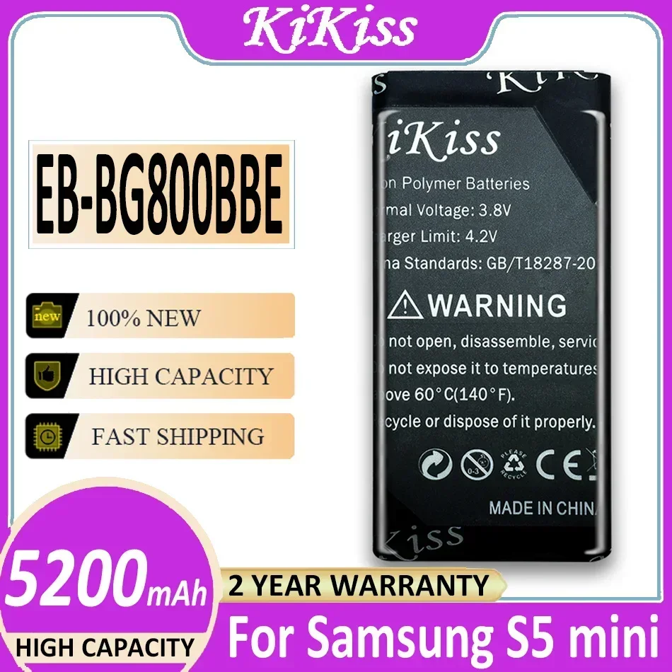 Аккумулятор KiKiss EB-BG800BBE EB-BG800CBE 5200 мАч для Samsung GALAXY S5 Mini SM-G800F G870A G870W Bateria
Аккумулятор KiKiss EB-BG800BBE EB-BG800CBE 5200 мАч для Samsung GALAXY S5 Mini SM-G800F G870A G870W Bateria