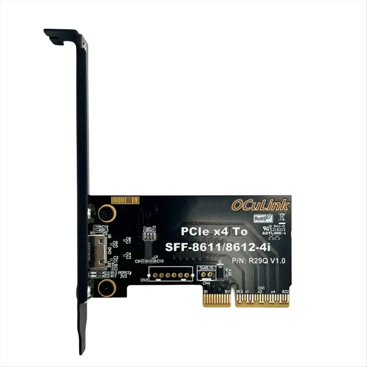 PCIe 5.0 X4 to OCuLink SFF-8612 Adapter Card Female Adapter Card with Chip High-Speed Expansion External PCIe 5.0 X4 M.2
PCIe 5.0 X4 to OCuLink SFF-8612 Adapter Card Female Adapter Card with Chip High-Speed Expansion External PCIe 5.0 X4 M.2