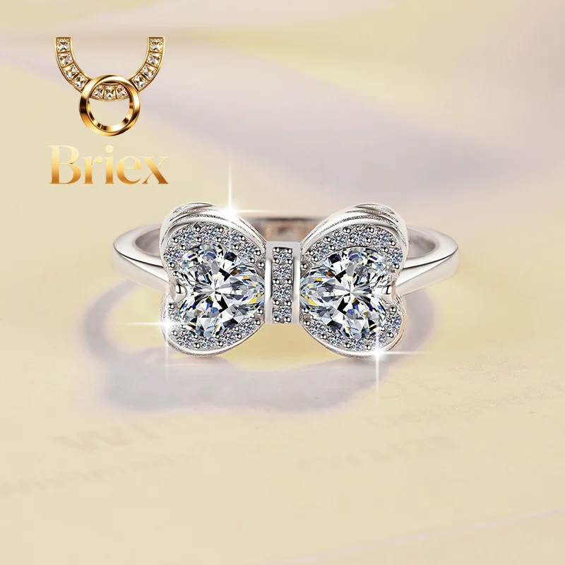Briex Jewelry Light Luxury Bowknot Ring Women's 1CT Moissanite PT950 Platinum Birthday Surprise Gift
Briex Jewelry Light Luxury Bowknot Ring Women's 1CT Moissanite PT950 Platinum Birthday Surprise Gift