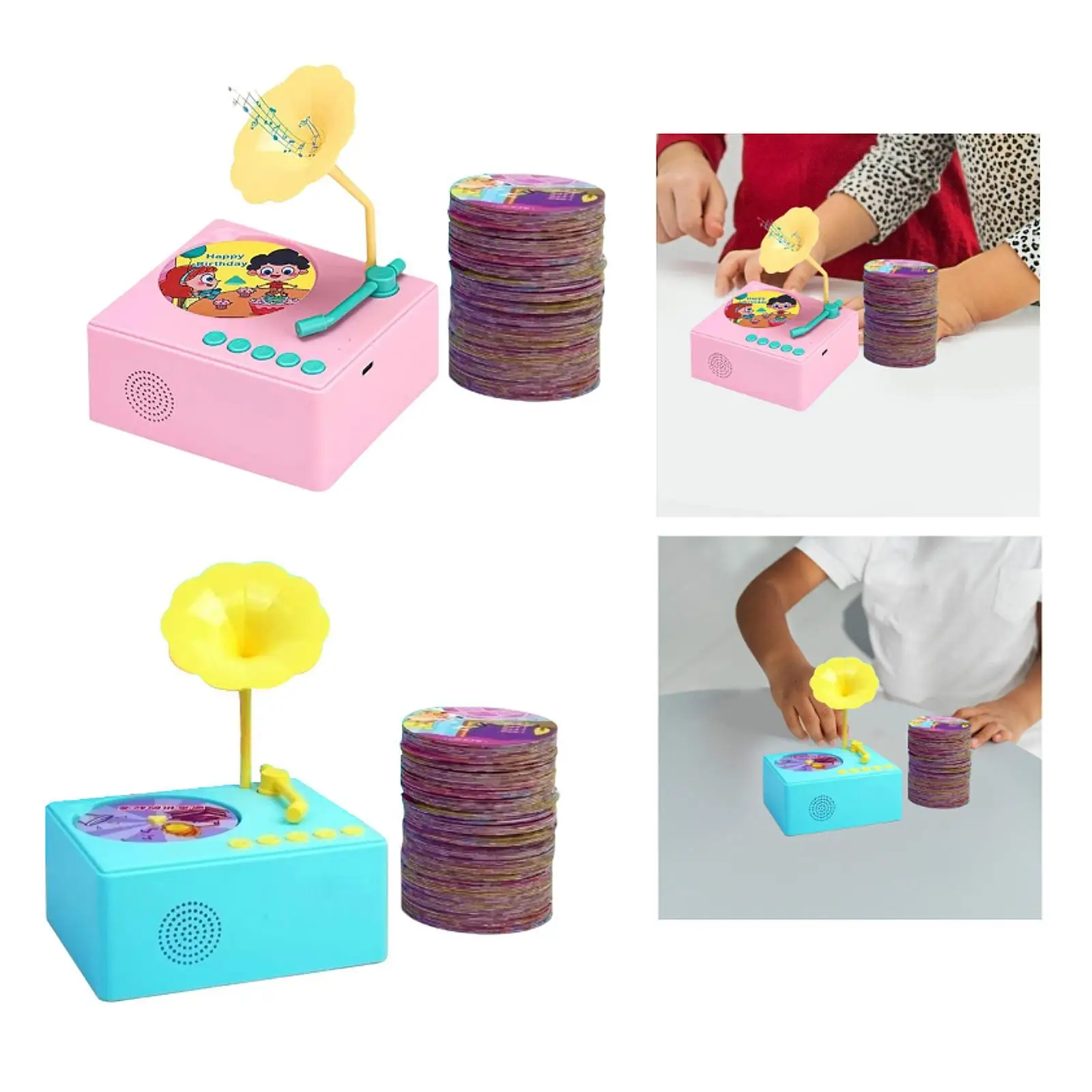 Kids Gramophone with 96 Cards Portable Storytelling Toy Children Phonograph for 3-6 Years Old Boys Girls Children Holiday Gift
Kids Gramophone with 96 Cards Portable Storytelling Toy Children Phonograph for 3-6 Years Old Boys Girls Children Holiday Gift