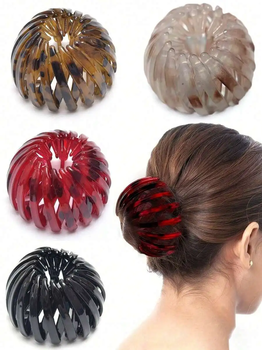 4pcs Expandable Magic Hair Clips Round Bun Holders Retro Geometric Hair Accessories For Women
4pcs Expandable Magic Hair Clips Round Bun Holders Retro Geometric Hair Accessories For Women