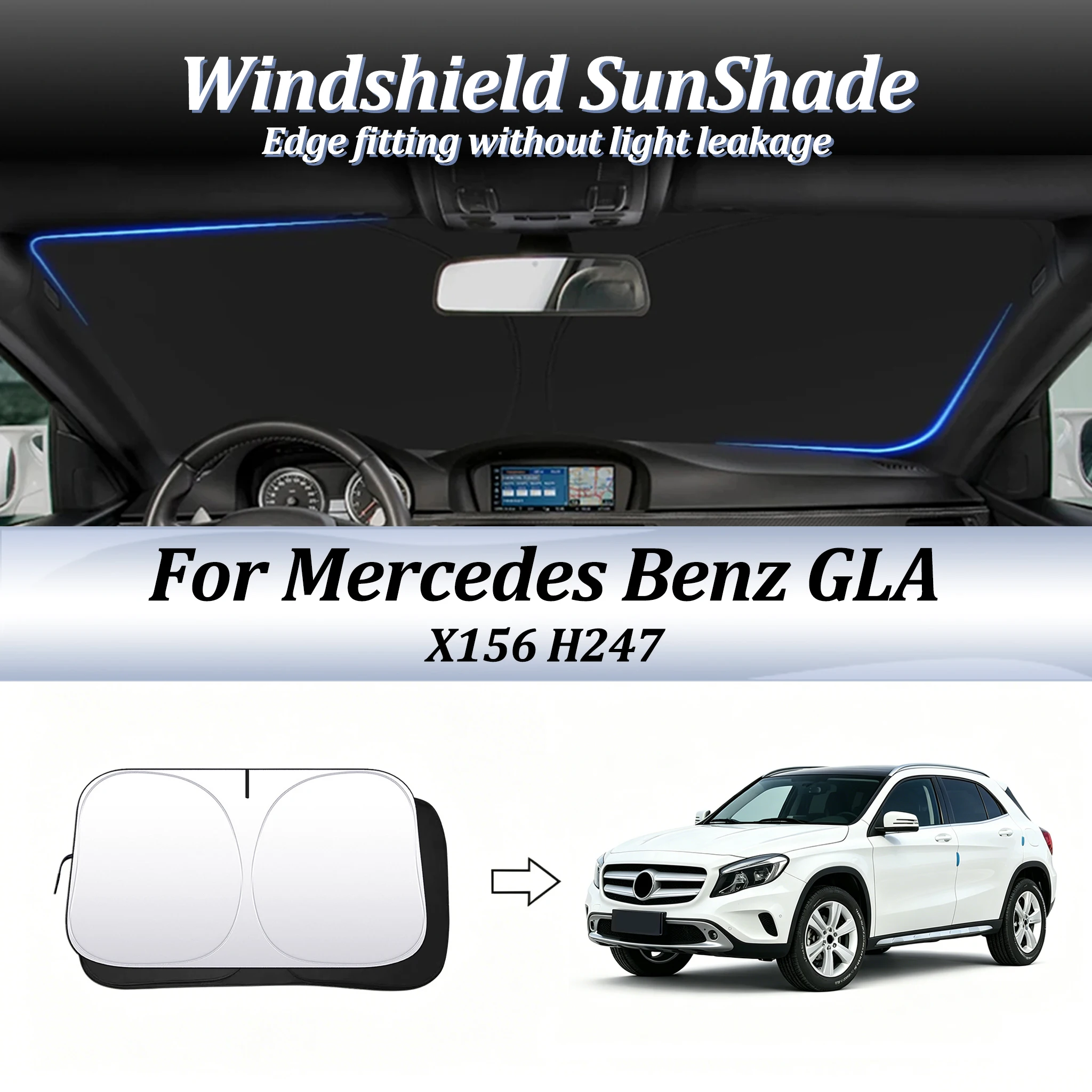 For Mercedes-Benz GLA X156 H247 Car Windshield SunShade Auto Accessories Sun Shade Visor Cover Foldable Anti-UV Lightproof
For Mercedes-Benz GLA X156 H247 Car Windshield SunShade Auto Accessories Sun Shade Visor Cover Foldable Anti-UV Lightproof