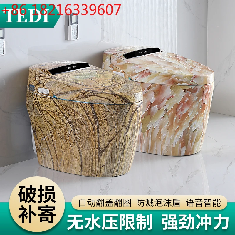 Цветной умный унитаз, встроенный автоматический электрический голосовой унитаз без ограничения давления воды 
Цветной умный унитаз, встроенный автоматический электрический голосовой унитаз без ограничения давления воды