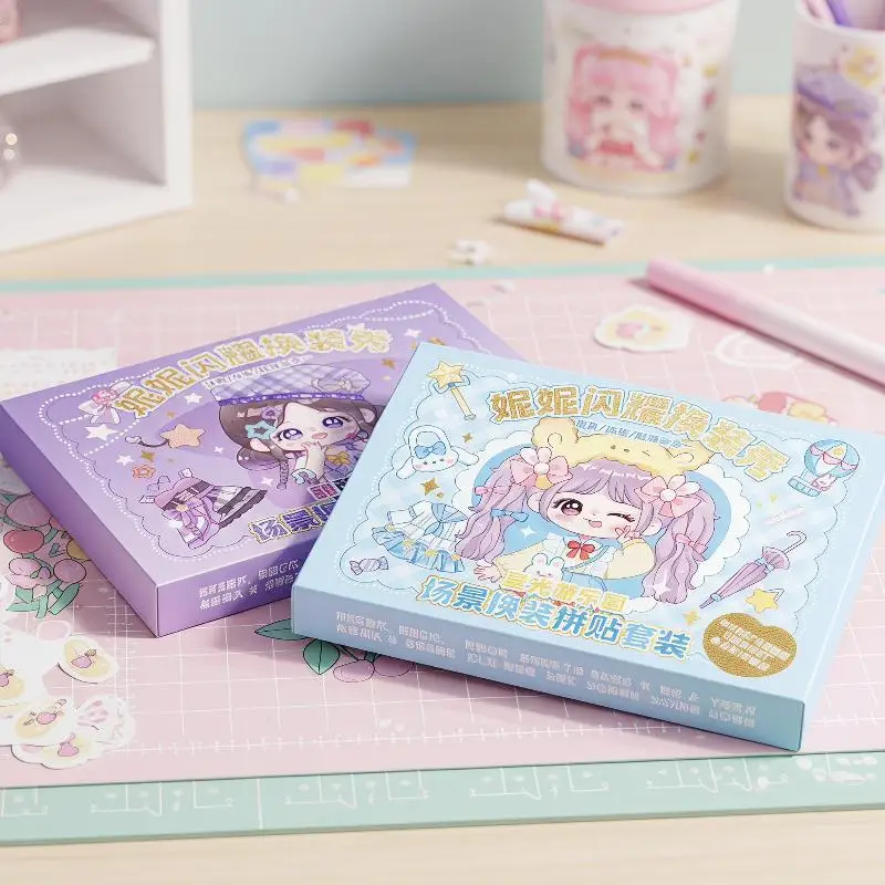Kawaii Cartoon Girl Dress Up Sticker Set 4 Different Themes Waterproof Removable for Kids DIY Craft Scrapbooking
Kawaii Cartoon Girl Dress Up Sticker Set 4 Different Themes Waterproof Removable for Kids DIY Craft Scrapbooking