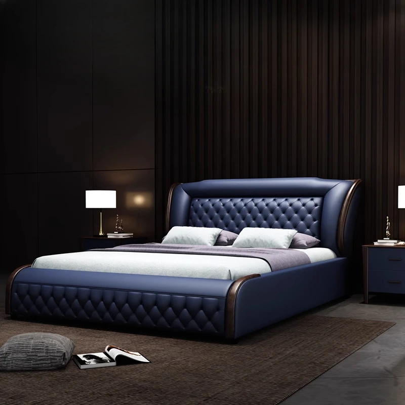 Leather King Size Double Bed Shelves Queen Decoration Full Double Bed Queen Lit Luxury Letto Matrimoniale Furniture For Bedroom
Leather King Size Double Bed Shelves Queen Decoration Full Double Bed Queen Lit Luxury Letto Matrimoniale Furniture For Bedroom